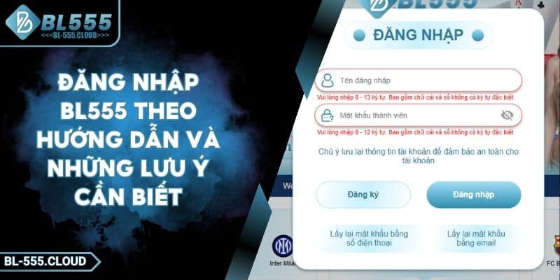Đăng Nhập BL555 - Hướng Dẫn Thao Tác Dễ Dàng Nhanh Chóng