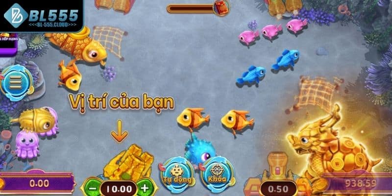 Khu vực Ao Hồ để rèn luyện kỹ năng bắn cá cơ bản